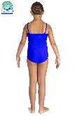 BODY LYCRA SPALLINE TINTA UNITA BLU BAMBINA